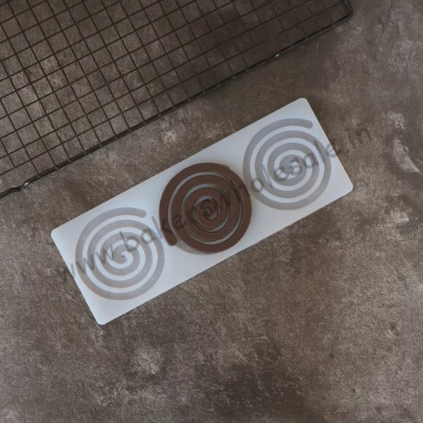 Silicon Spiral Shape Chocolate Garnishing Mould Cake Decorating - Image 3