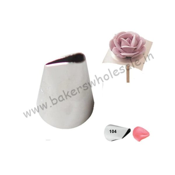 #104 - Rose Petal Shape Icing Piping Nozzles Cake Decorating Cake Tips Bakeware - Image 2