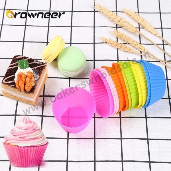 6/12Pcs Silicone Cupcake Mold 7 cm Large Bakeware Cupcake Liner Reusable Muffin Baking Nonstick Molds - Image 4