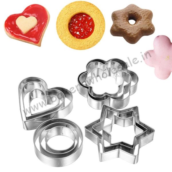 12Pcs/Set Cookie Cutters Moulds Stainless Steel Christmas Fondant Pastry Decorating Tools Baking Mold Fondant Kitchen Accessory