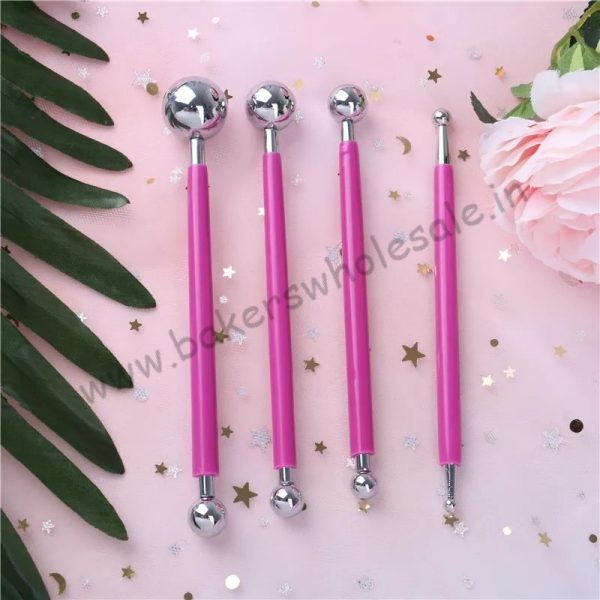 4Pcs/set Ball Tools 8 Head Pen Sugar Craft Fondant Cake Decorating - Image 2