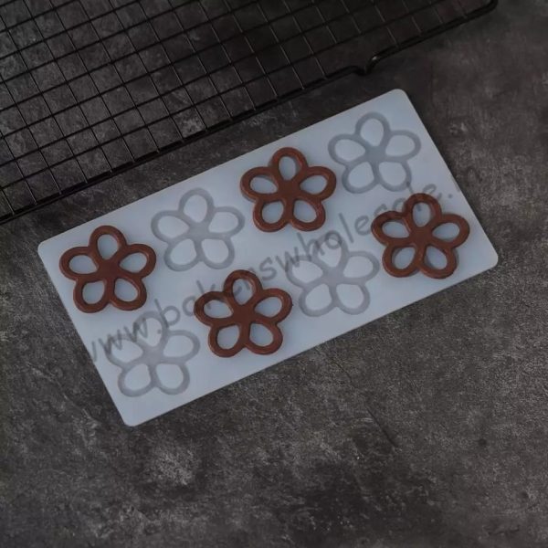 Silicon Flower Shape Chocolate Garnishing Mould Cake Decorating