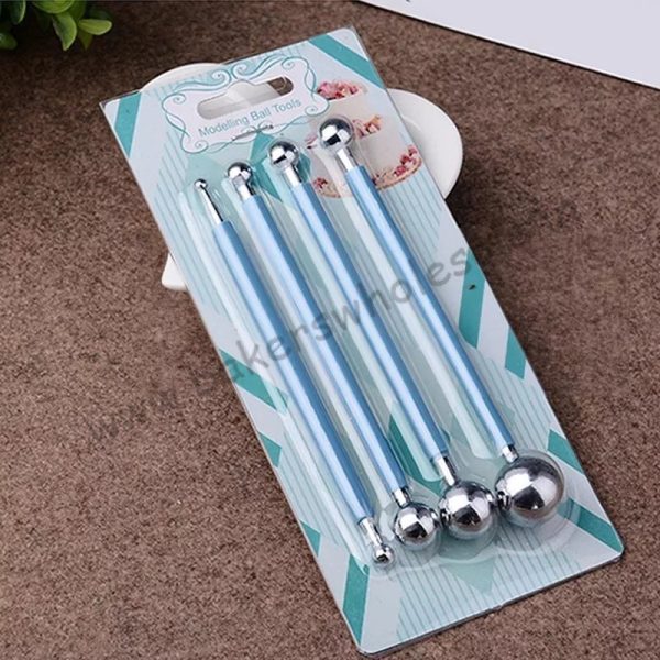 4Pcs/set Ball Tools 8 Head Pen Sugar Craft Fondant Cake Decorating - Image 3