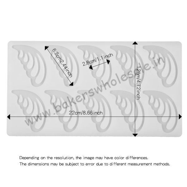 Silicon wing Shape Chocolate Garnishing Mould Cake Decorating - Image 3