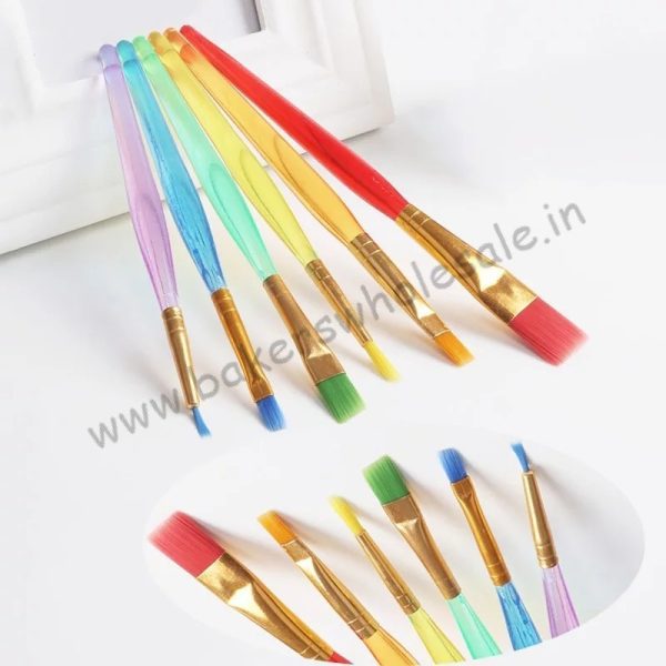 6pcs Baking Tool Brushes Pen Cake Icing Decorating Painting Brush Sets Fondant Sugar Craft Bakeware Cake Tools - Image 5