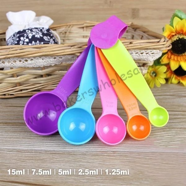 5pcs set Kitchen Baking Tools Plastic Measuring Spoon ABS Heavy