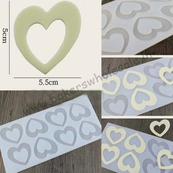 Silicon Double Heart Shape Chocolate Garnishing Mould Cake Decorating - Image 5