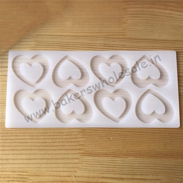 Silicon Double Heart Shape Chocolate Garnishing Mould Cake Decorating - Image 2