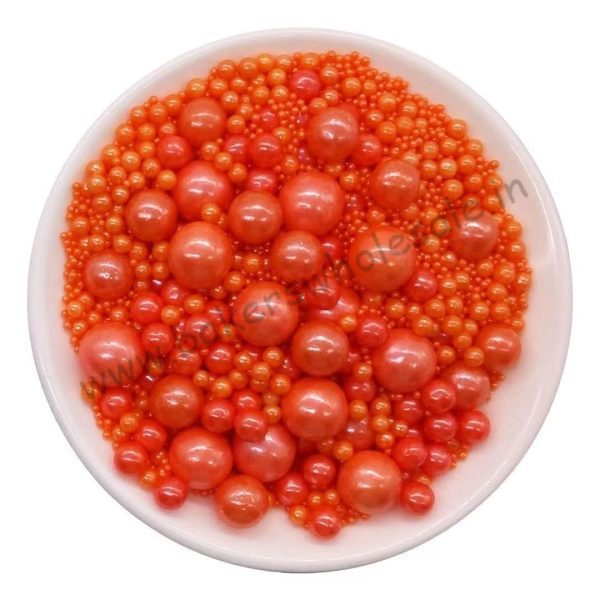 500g Assorted Confetti Edible Beads Sugar Ball Sprinkles Sugar Candy Mixed Beads Red