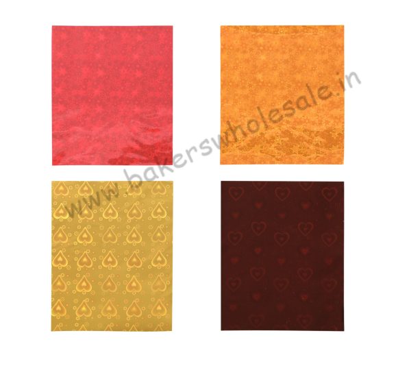 4 inch Cut Wrapper Holo (250 sheets) Printed for chocolate Potli wrap - Image 7