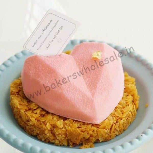 3D Diamond Love Heart Shape Silicone Molds Bakeware Mousse Pastry Dessert Molds Piñata Mold - Image 2