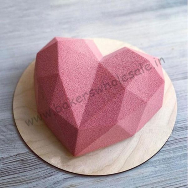 3D Diamond Love Heart Shape Silicone Molds Bakeware Mousse Pastry Dessert Molds Piñata Mold - Image 4