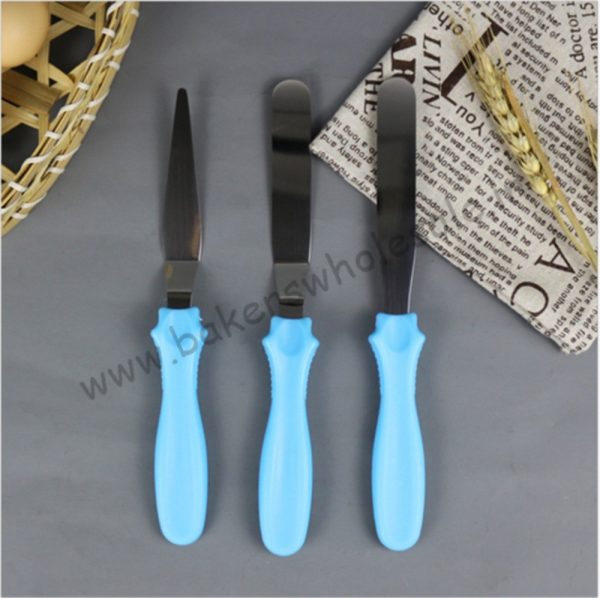 3Pcs Stainless Steel Spatula Palette Knife Set Cake Decorating - Image 11