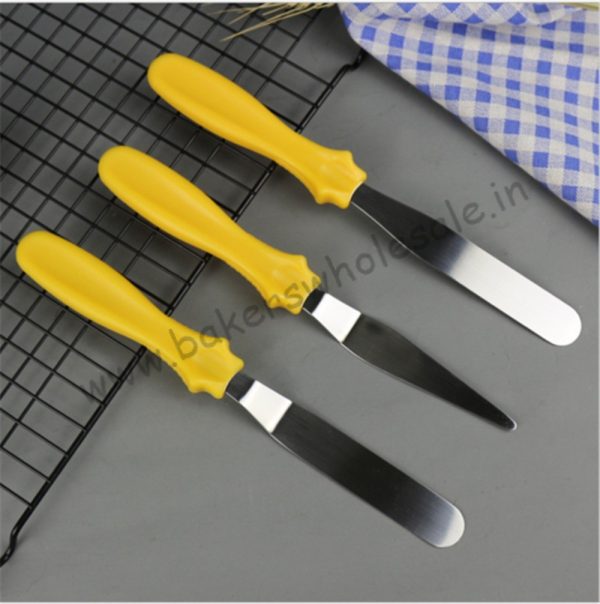 3Pcs Stainless Steel Spatula Palette Knife Set Cake Decorating - Image 10