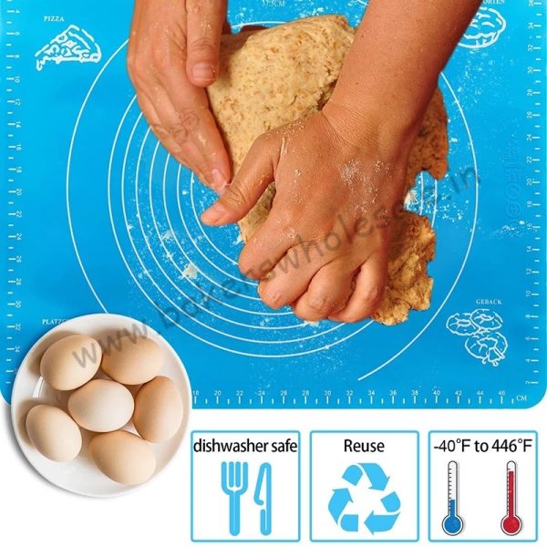 40x50 Cm Size Silicone Mat Fondant Mat Baking Mat Silicone Sheet Pizza Dough Non-Stick Silicone mat - Image 2