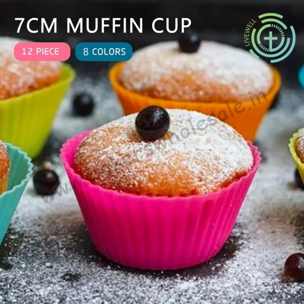 6/12Pcs Silicone Cupcake Mold 7 cm Large Bakeware Cupcake Liner Reusable Muffin Baking Nonstick Molds - Image 6