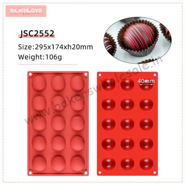 Half round Hemisphere Shape Silicone 6/15/24 Holes Food Grade Baking Chocolate Candy Mold Bakeware - Image 6