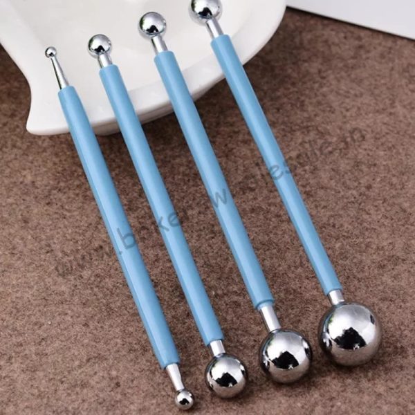 4Pcs/set Ball Tools 8 Head Pen Sugar Craft Fondant Cake Decorating