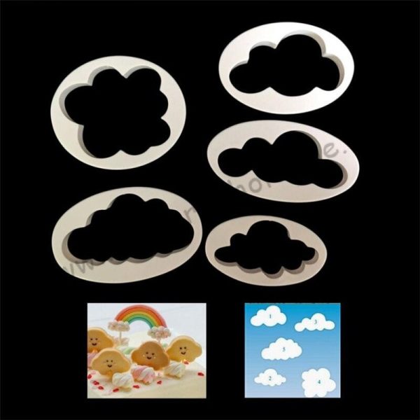 5Pcs/set Fondant Cutter Cloud Plastic Cake cookie biscuit Cutter Fondant Mold Fondant Cake Decorating Tools Sugar craft - Image 2