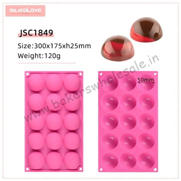 Half round Hemisphere Shape Silicone 6/15/24 Holes Food Grade Baking Chocolate Candy Mold Bakeware - Image 7