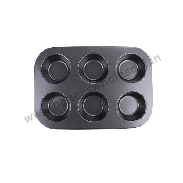 6 Cavity Cupcake Muffin Tray Cupcake Mold Muffin Pan Carbon Steel Baking Pan Non-Stick Bakeware - Image 9