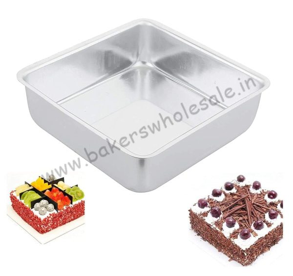 Aluminum Silver Square Cake Mold 250g, 500g, 1Kg 3pcs Set - Image 2