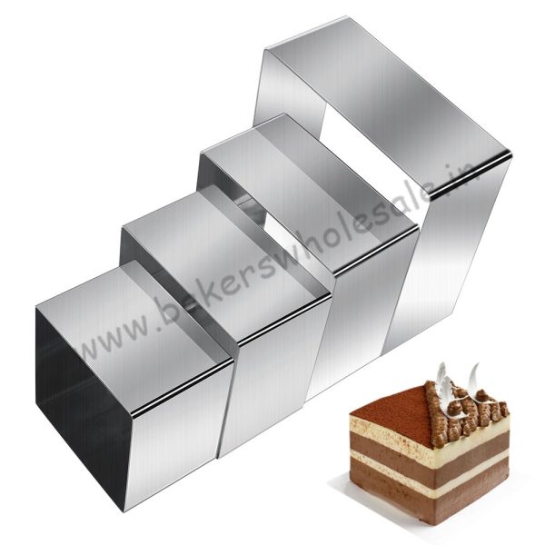 Square Mousse Ring Stainless Steel Cake Ring - Image 2