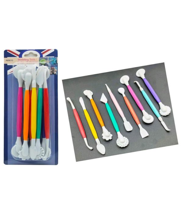 9pcs/set Plastic Modeling Tools Fondant Cake Decorations