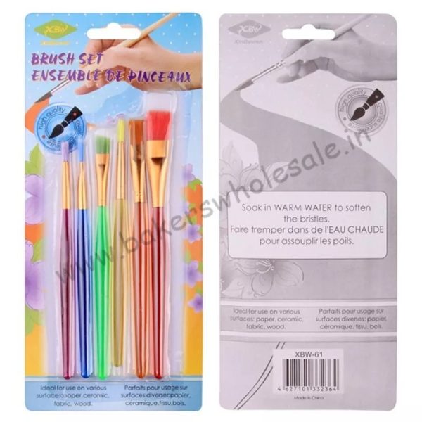 6pcs Baking Tool Brushes Pen Cake Icing Decorating Painting Brush Sets Fondant Sugar Craft Bakeware Cake Tools