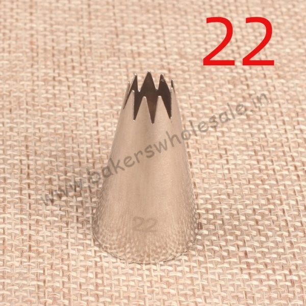 22# Open Star 9-Tooth Icing Piping Nozzles Cake Decorating Cake Tips Bakeware