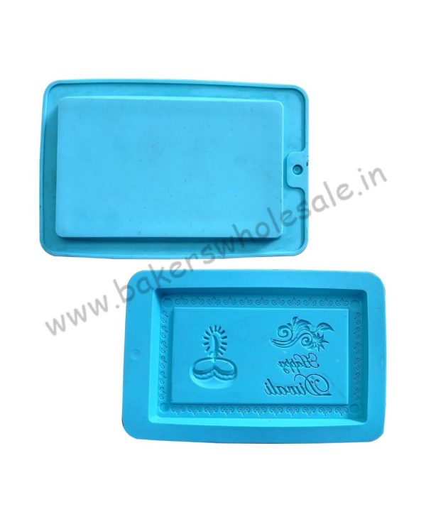 1PC  Happy Diwali Bar shape Molds Silicone Chocolate Silicone Chocolate Mold