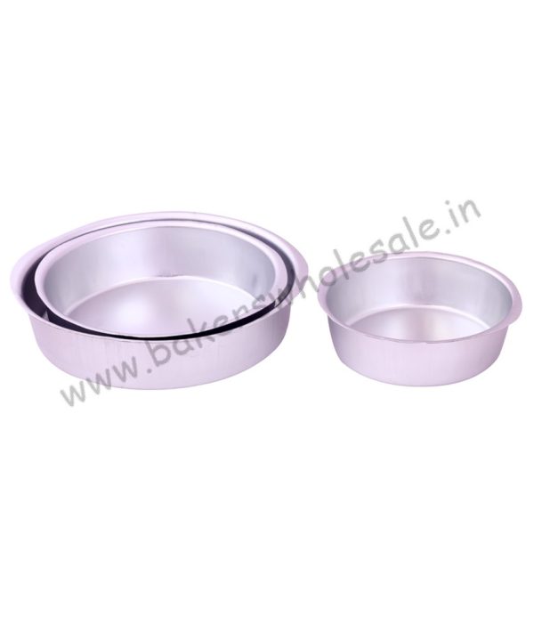 Aluminum Silver Round Cake Mold 250g, 500g, 1Kg 3pcs Set - Image 2