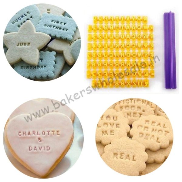 Alphabet Letter Number Cookie Press Stamp Embosser Cutter Fondant Mould Cake Baking Molds Tools - Image 6