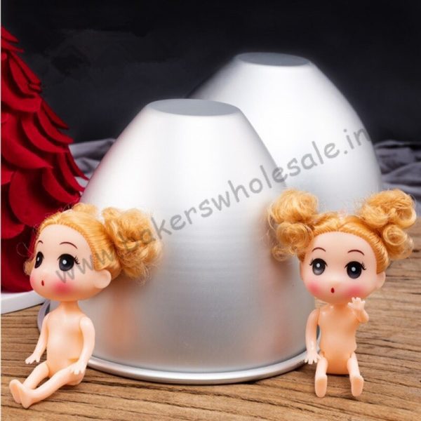 Aluminum Doll Cake Mold Doll Pan Doll Mold Dress Cake Tin - Image 3