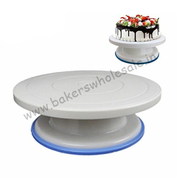 Rotating Cake Turntable Cake Decorating Stand with Ball Bearings Flair Heavy ABS (11 Inch)