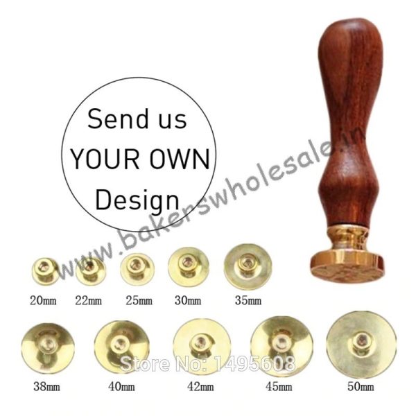 Customized Logo Brass Stamp Personalized Your Design Custom Seal Chocolate & Wax Sealing - Image 2