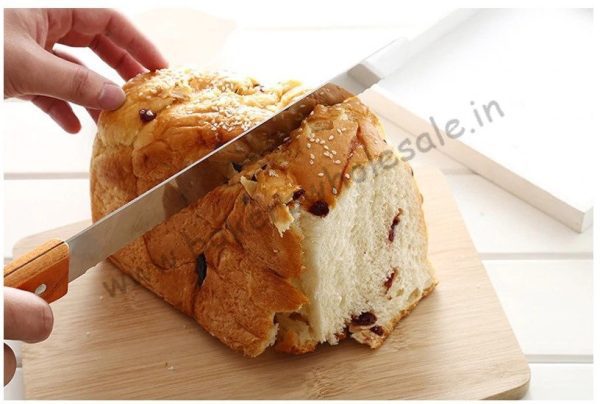 Flair Professional Kitchen Cake Pastry Bread Knife German Steel Cake Knife Serrated Teeth Wooden Handle - Image 2