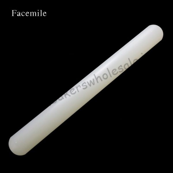 High Quality Plastic White Non-stick Fondant Rolling Pin Fondant Dough Roller - Image 4