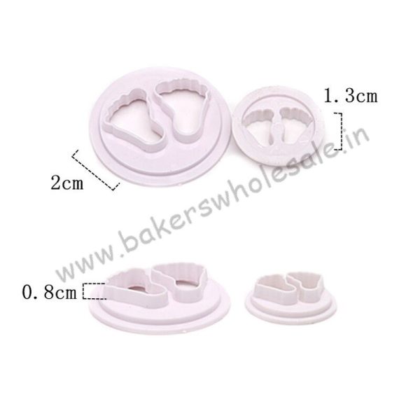 2pcs Baby Feet Fondant Cake Decorating Sugar Craft Plunger Cutter Flower Mold cookie cutters Biscuit Cake