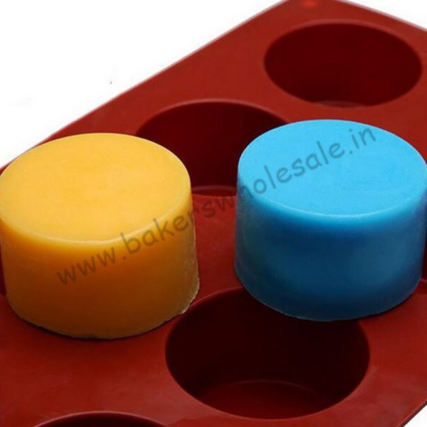 100g 5.5 x 3.5cm Cake Mold Moose Mold Round Flexible Silicone Cookie Mould Candy Chocolate Mould