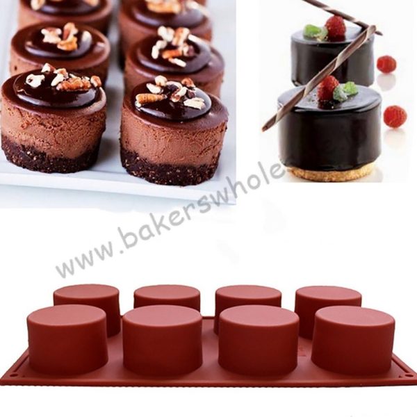 100g 5.5 x 3.5cm Cake Mold Moose Mold Round Flexible Silicone Cookie Mould Candy Chocolate Mould - Image 4