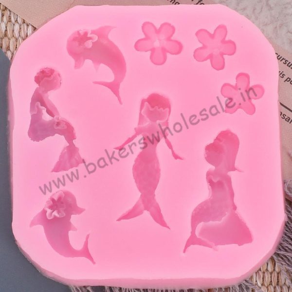 Mermaid Dolphin Flower Silicone Resin Mold Fondant Cupcake Chocolate Sugarcraft Candy Cake Decorating Tools - Image 4