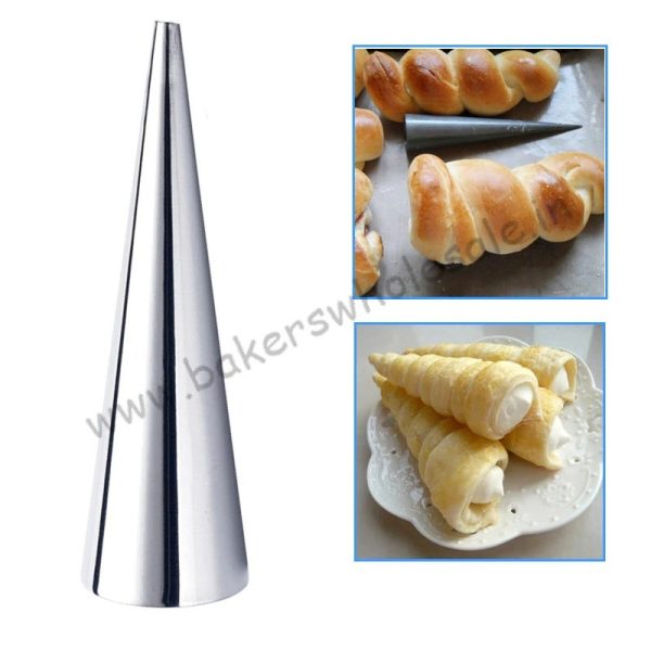 12pcs Croissants Molds Conical Pastry Aluminium Croissant Tool Pastry Cones Shape cream horn