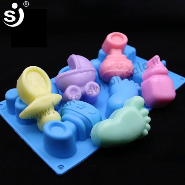 SJ Silicone Molds Ankle Anime Bear Shape Silicone Soap Mold 6 Cavity Not Stick DIY Craft Soap Handmade Molds