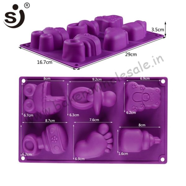 SJ Silicone Molds Ankle Anime Bear Shape Silicone Soap Mold 6 Cavity Not Stick DIY Craft Soap Handmade Molds - Image 2