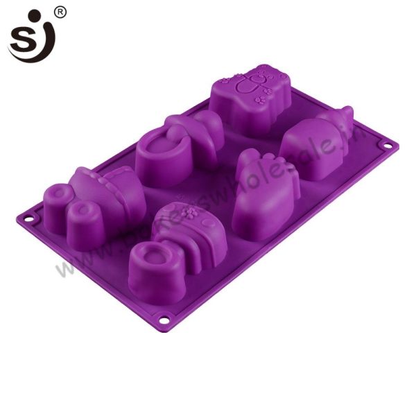 SJ Silicone Molds Ankle Anime Bear Shape Silicone Soap Mold 6 Cavity Not Stick DIY Craft Soap Handmade Molds - Image 4