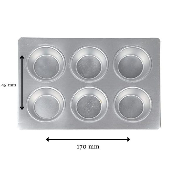 Aluminum Muffin Tray Round (6in1) - Image 2