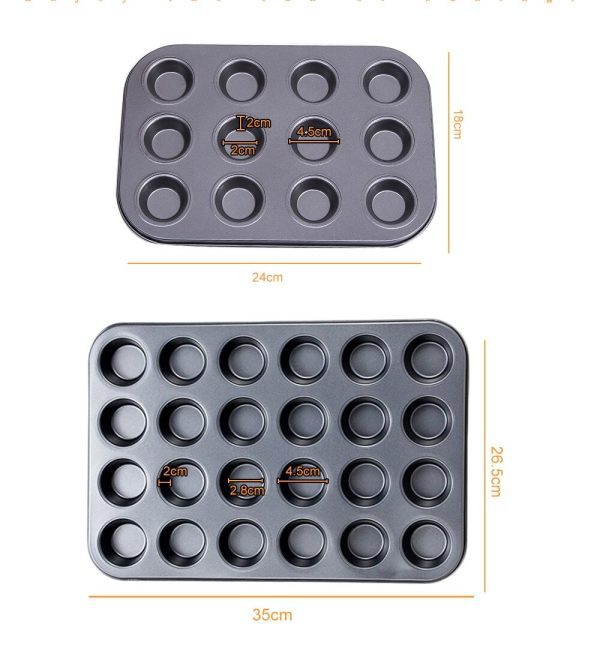 Mini Muffin Tray Round 8cm Size - Image 7