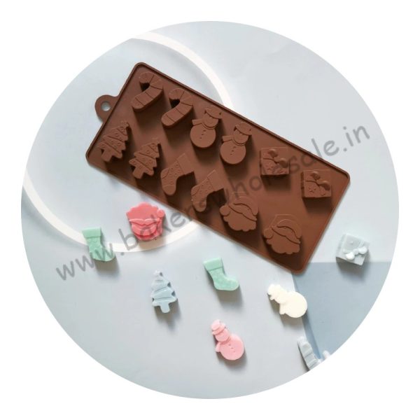 3D Santa Bear Silicone Mold Baking Chocolate Candy Molds Non-stick Silicone Christmas Mold For Chocolate Cake Decoration Tool