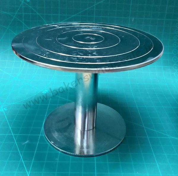 ROTATING CAKE TURNTABLE CAKE DECORATING STAND WITH BALL BEARINGS METAL HEAVY (12 INCH) - Image 3